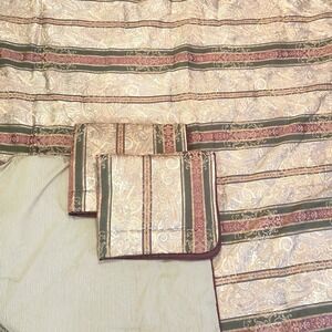 Croscill Dover Manor Dunhill Queen Comforter 2 Shams Old Money Stripe Red Green